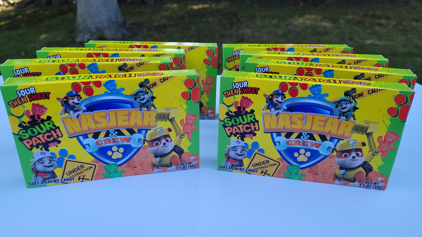 Custom Sour Candy Boxes | 3.5oz Sour Patch Boxes | Custom Party Favors | Sour Patch Favors