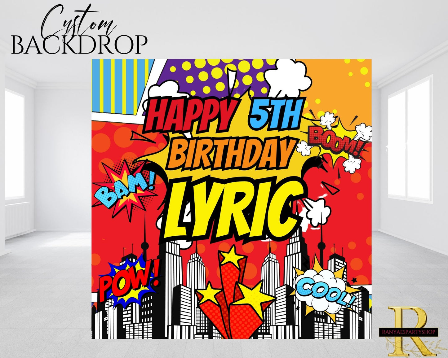 Rugrats Vinyl Backdrop | Kids Party Banner | Rugrats Birthday Party Decor | Birthday Backdrop