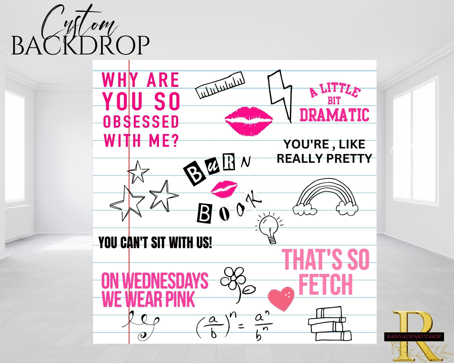 Mean Girls Birthday Backdrop | Mean Girls Banner | Mean Girls Party Decorations| Mean Girls| Backdrops | Banners