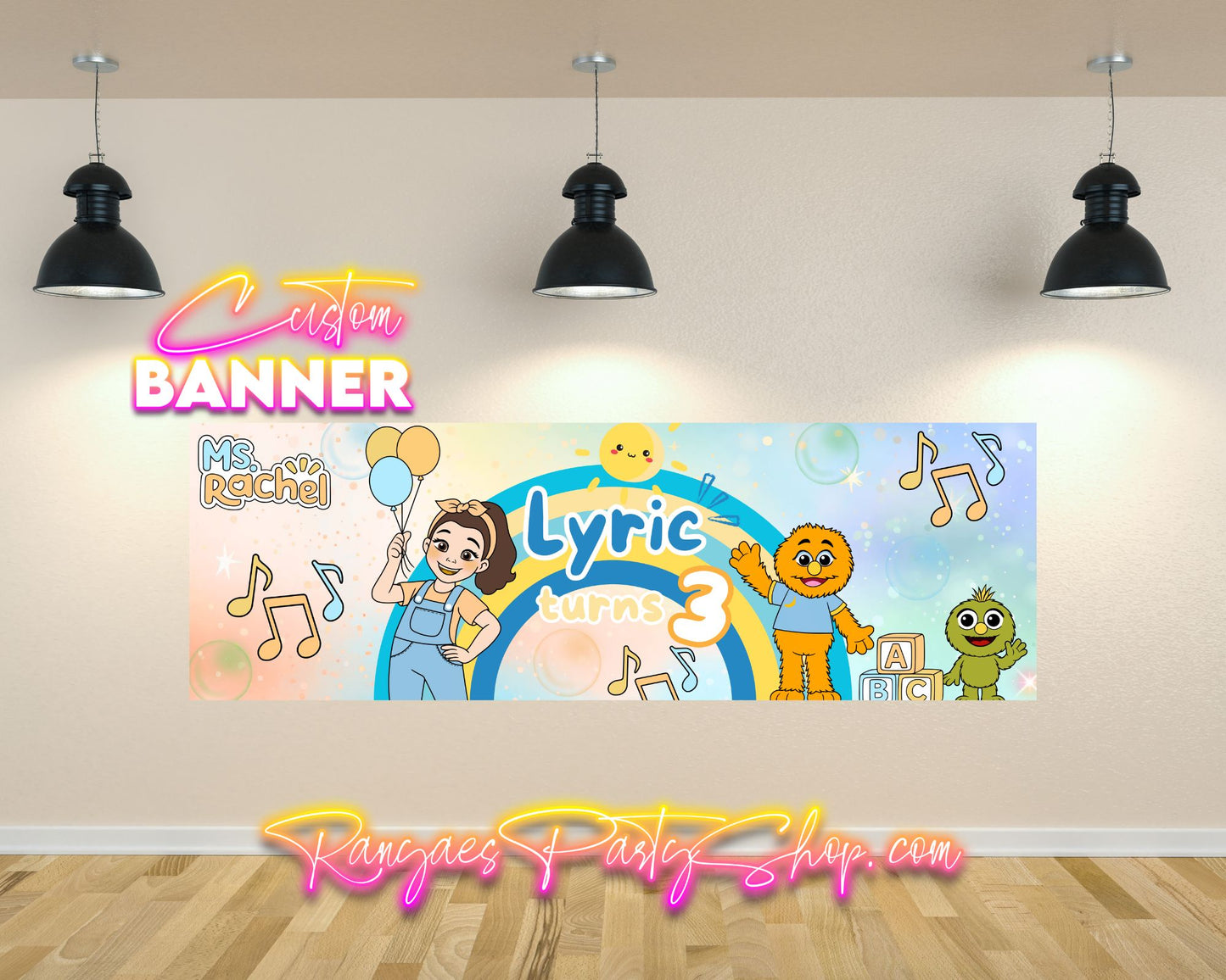 Ms. Rachel Birthday Banner | Ms. Rachel Birthday Party Decorations | Party Banner | Printed & Shipped