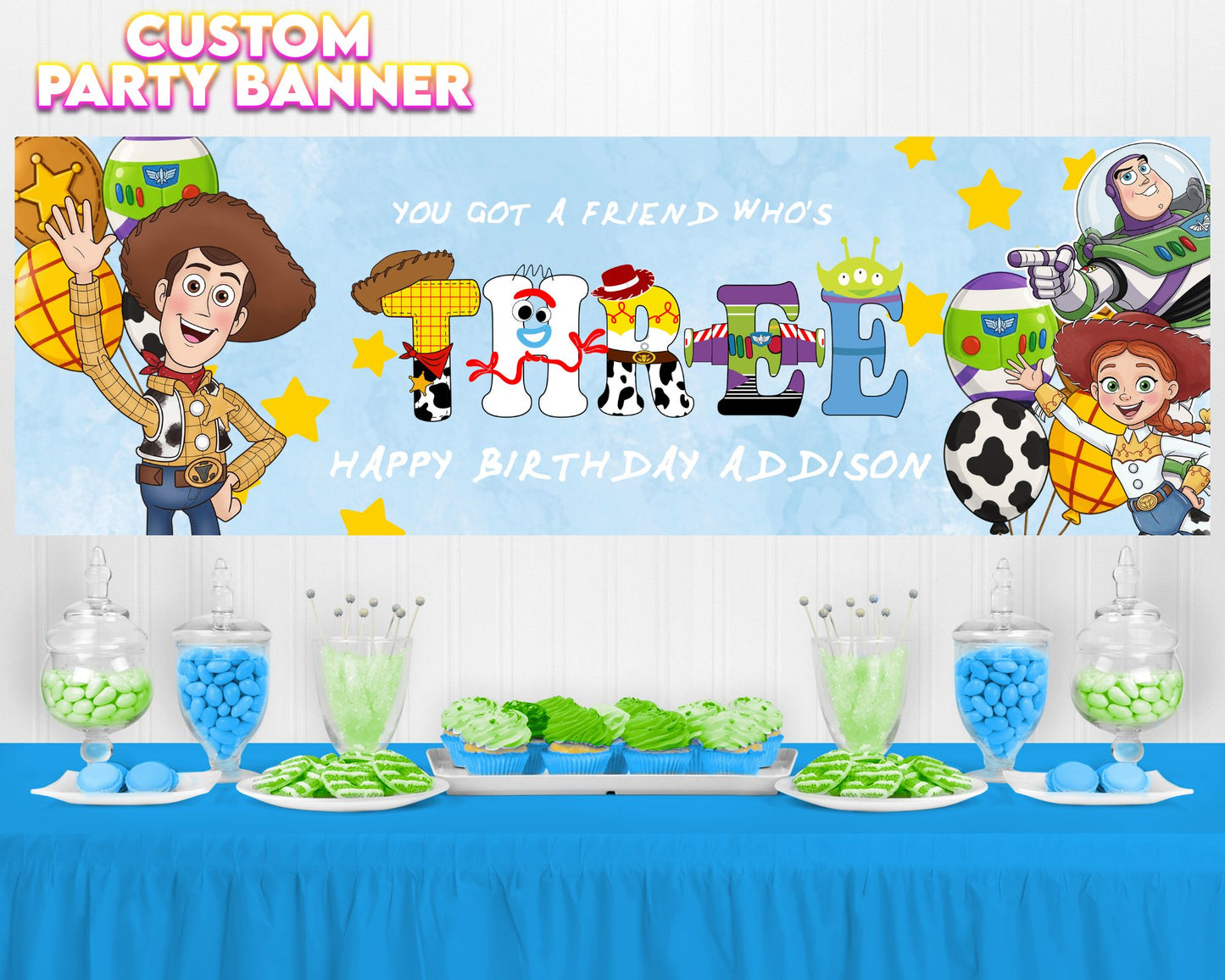 Toy Story Birthday Banner | Toy Story Birthday Party | Birthday Banner | Printed & Shipped