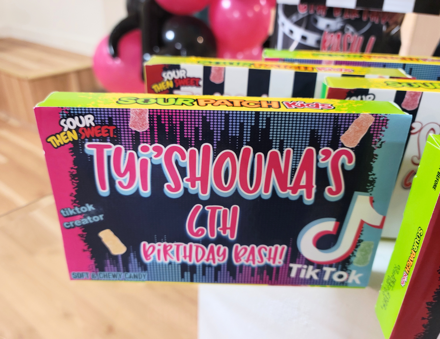 Custom Sour Candy Boxes | 3.5oz Sour Patch Boxes | Custom Party Favors | Sour Patch Favors