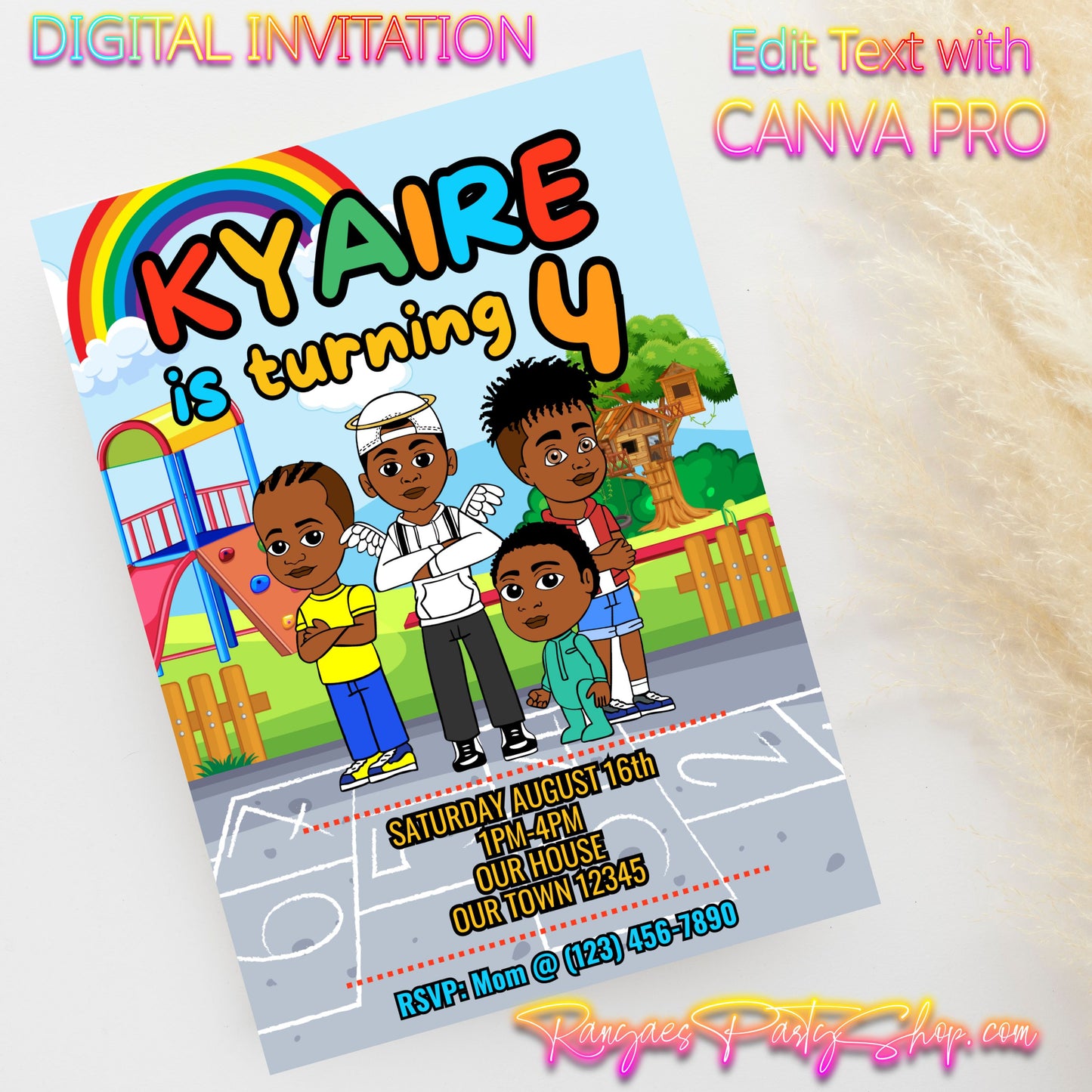 Jools Tv 5x7 Digital Invitation | Jools Tv Invite | Jools Tv Birthday Party | Edit Text with CANVA PRO | Digital File Only |