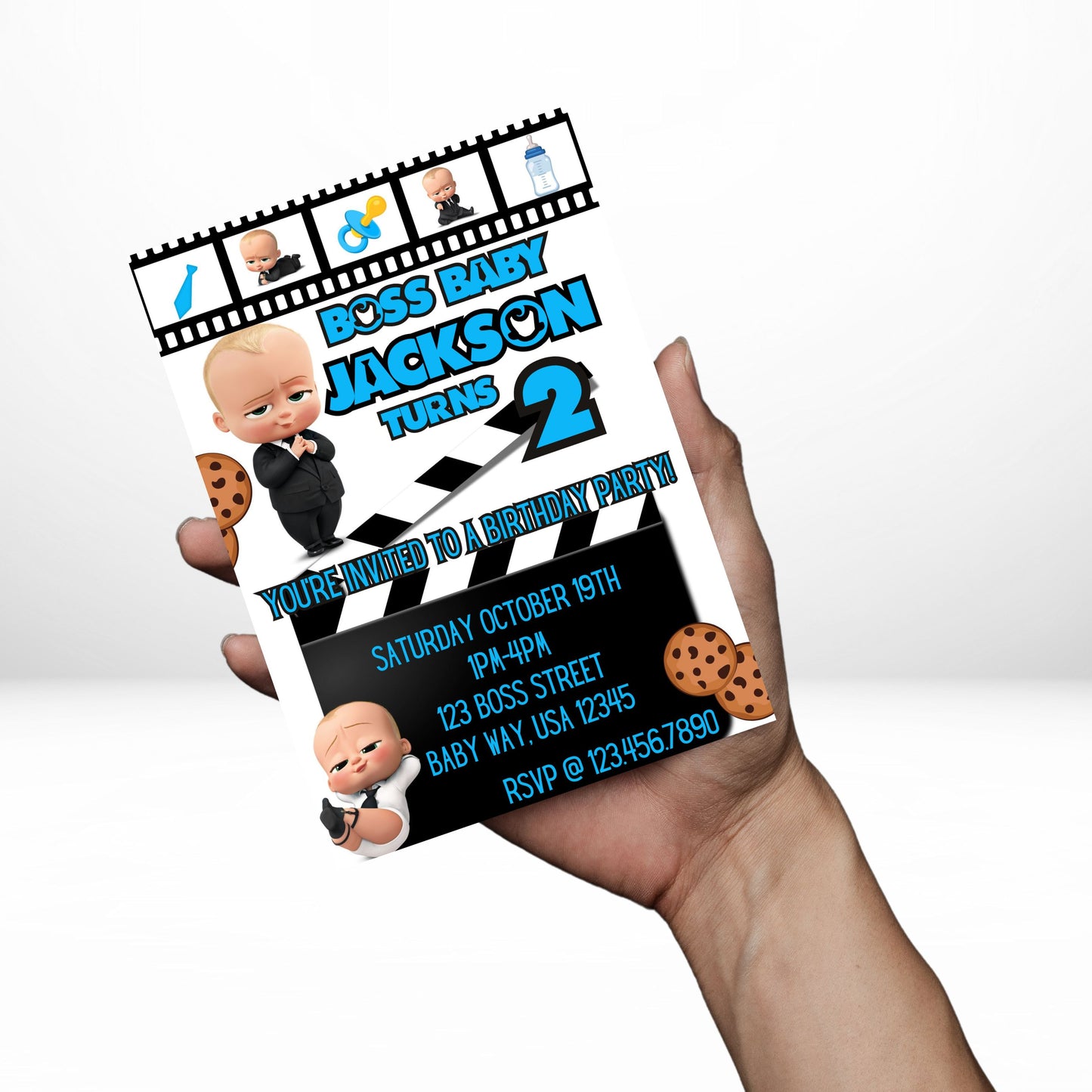 Boss Baby 5x7 Digital Invitation | Boss Baby Party Invite | Edit Text with Canva | Birthday Party Invitation | Digital File Only