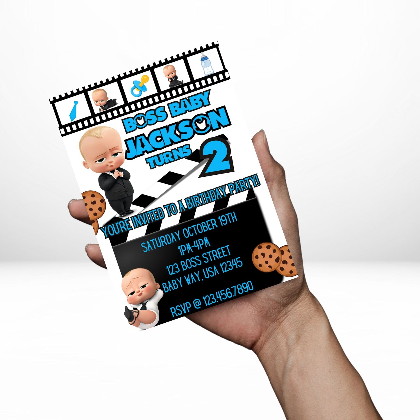 Boss Baby 5x7 Digital Invitation | Boss Baby Party Invite | Edit Text with CANVA PRO | Birthday Party Invitation | Digital File Only