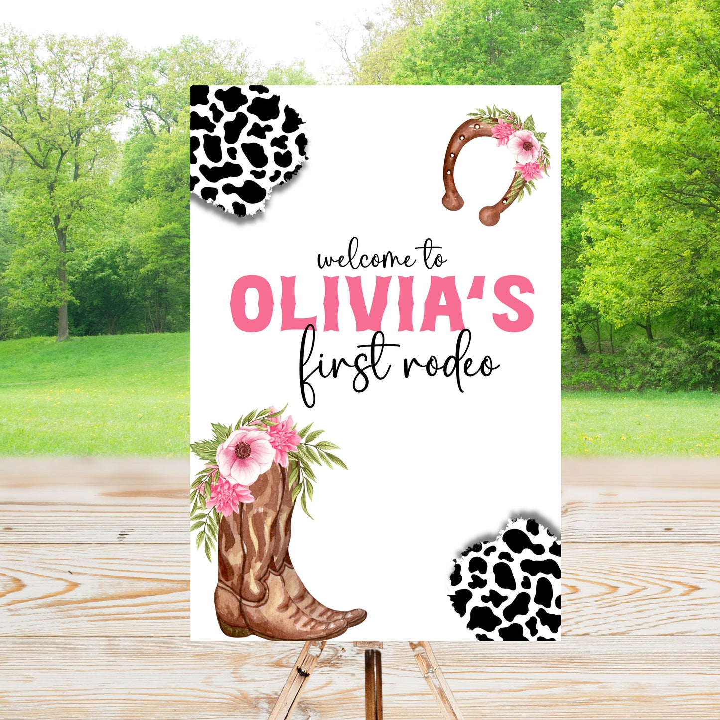 My First Rodeo Welcome Sign | Editable Text with Canva | You Save | You Download | You Print | Digital File Only