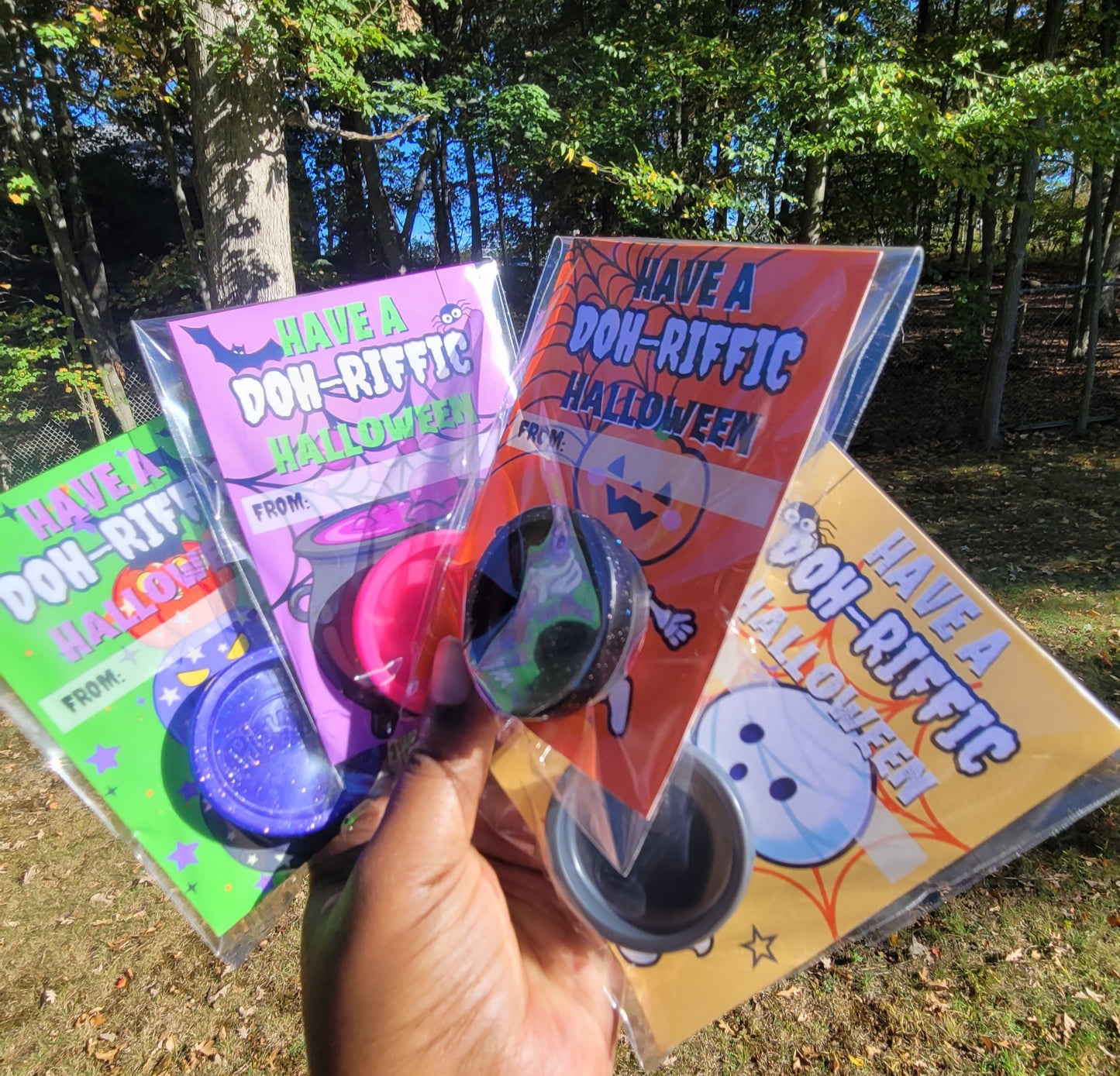 Halloween Mini Doh Favors Cards | INSTANT DOWNLOAD | You Print & Assemble | Mini Doh Party Favors