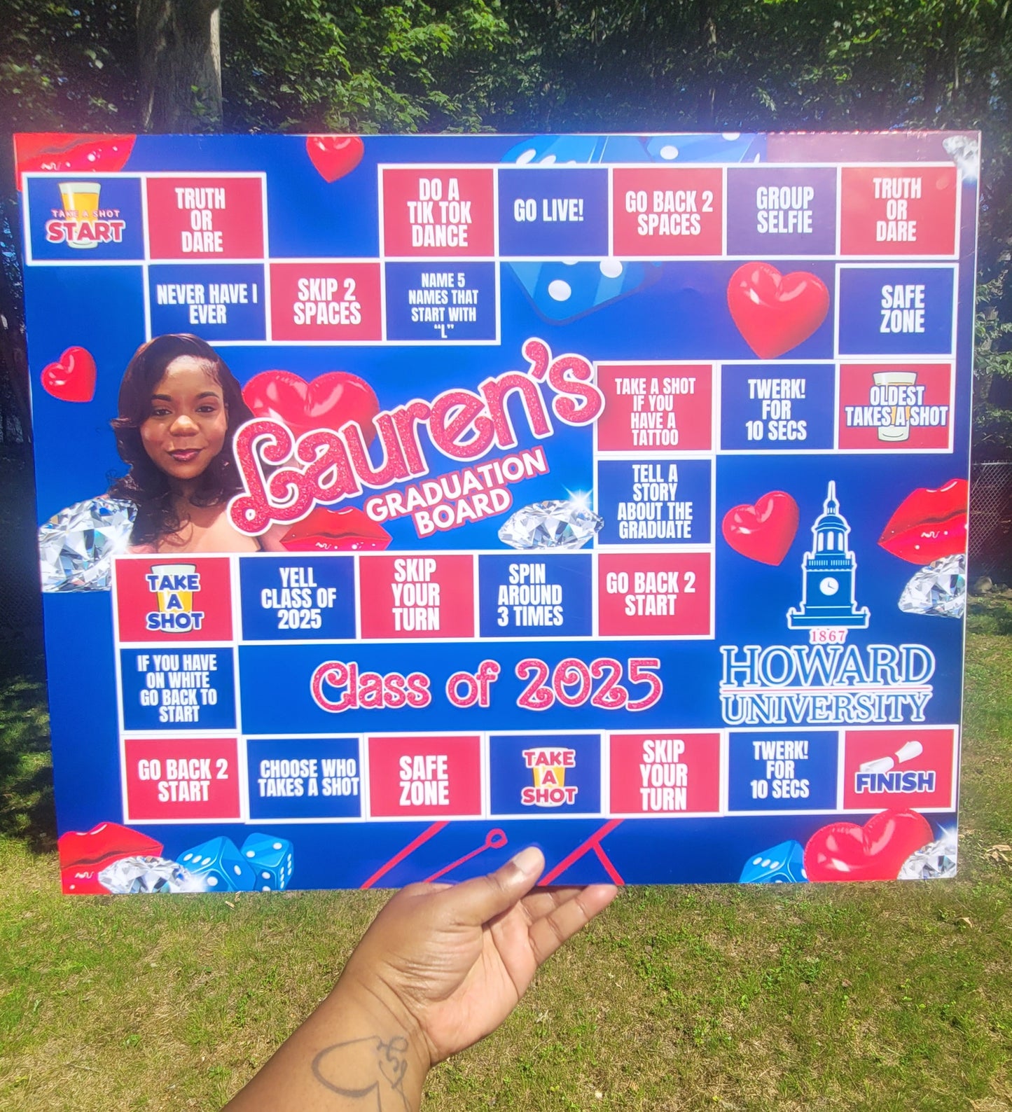Ladies Night Game Board Sets | Party Game Boards | Adult Custom Party Items | 11x17 Game Board