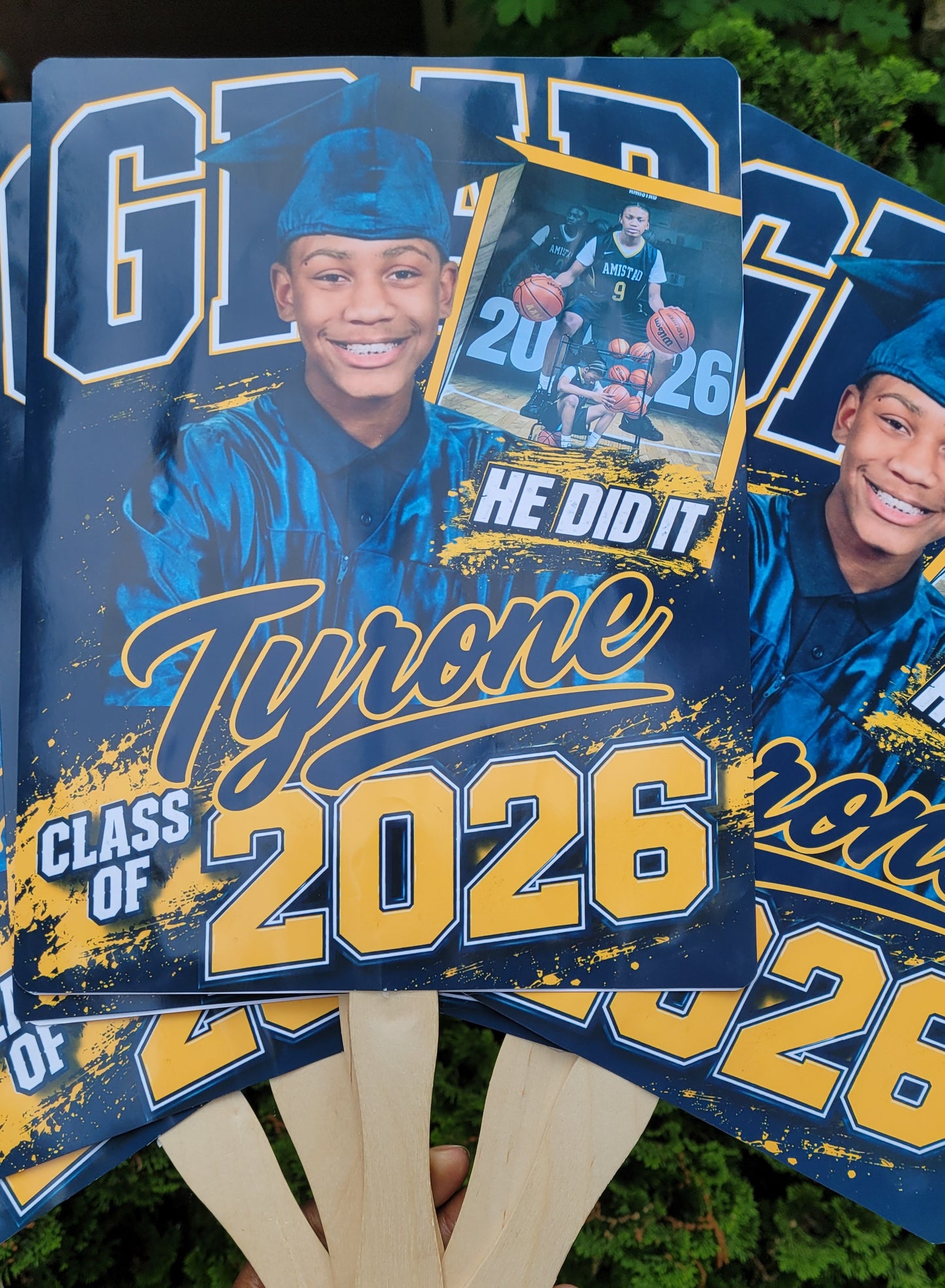Custom Photo Fan | Personalized Fan for Birthdays, Graduations, Memorials, Weddings & More