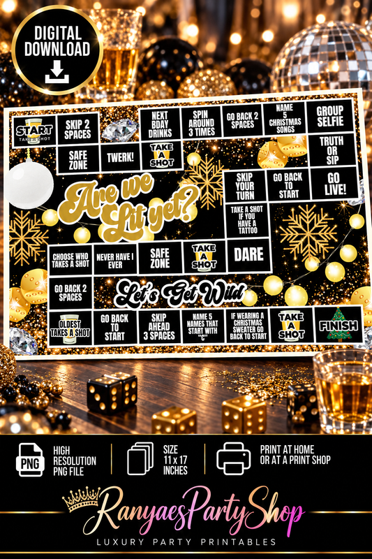 11x17 Printable Party Game Board | Digital Download | Christmas Party Games & Adult Party Games