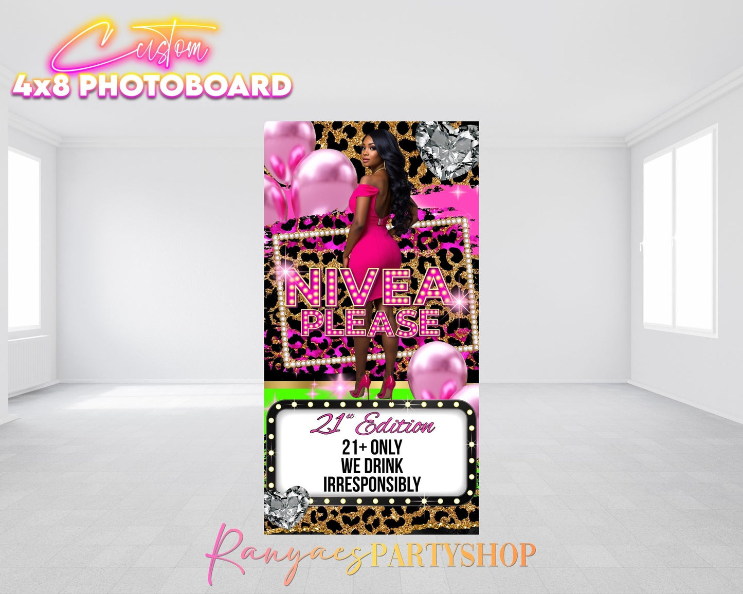 Custom Photo Board | 4X8 Photo Board | Custom Party Decorations | Event Photo Boards