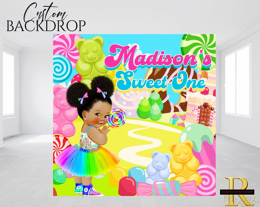 Candy Land Backdrop |Candy Land Party| Birthday Backdrop | Birthday  Banner | Candy Land Party Backdrop