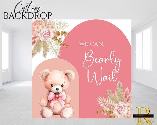 We Can Bearly Wait Baby Shower  Backdrop | Bearly Wait Baby Shower | Baby Shower Decorations | Beary Baby Shower