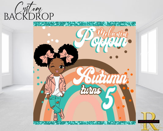 Black Girl Magic Birthday Backdrop | Melanin Poppin Birthday Party| Birthday Backdrop | Birthday  Banner
