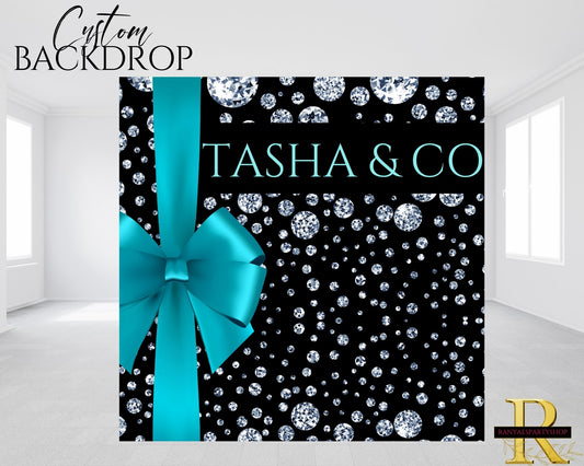 Teal Tiffany Backdrop | Tiffany Birthday Banner | Birthday Backdrop |Teal Tiffany Birthday Party