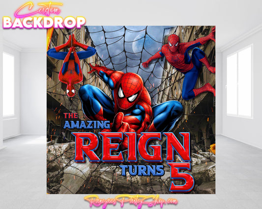 Spiderman Birthday Party Backdrop | Spiderman Banner | Spiderman Party | Birthday Backdrop