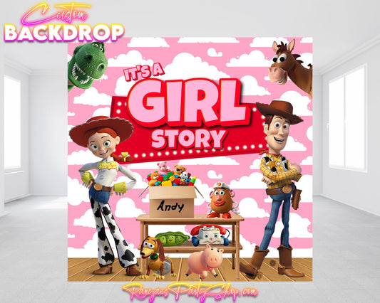 Girl Story Baby Shower Backdrop | It's a Girl Story Baby Shower | Girl Story Banner | Baby Shower Backdrop