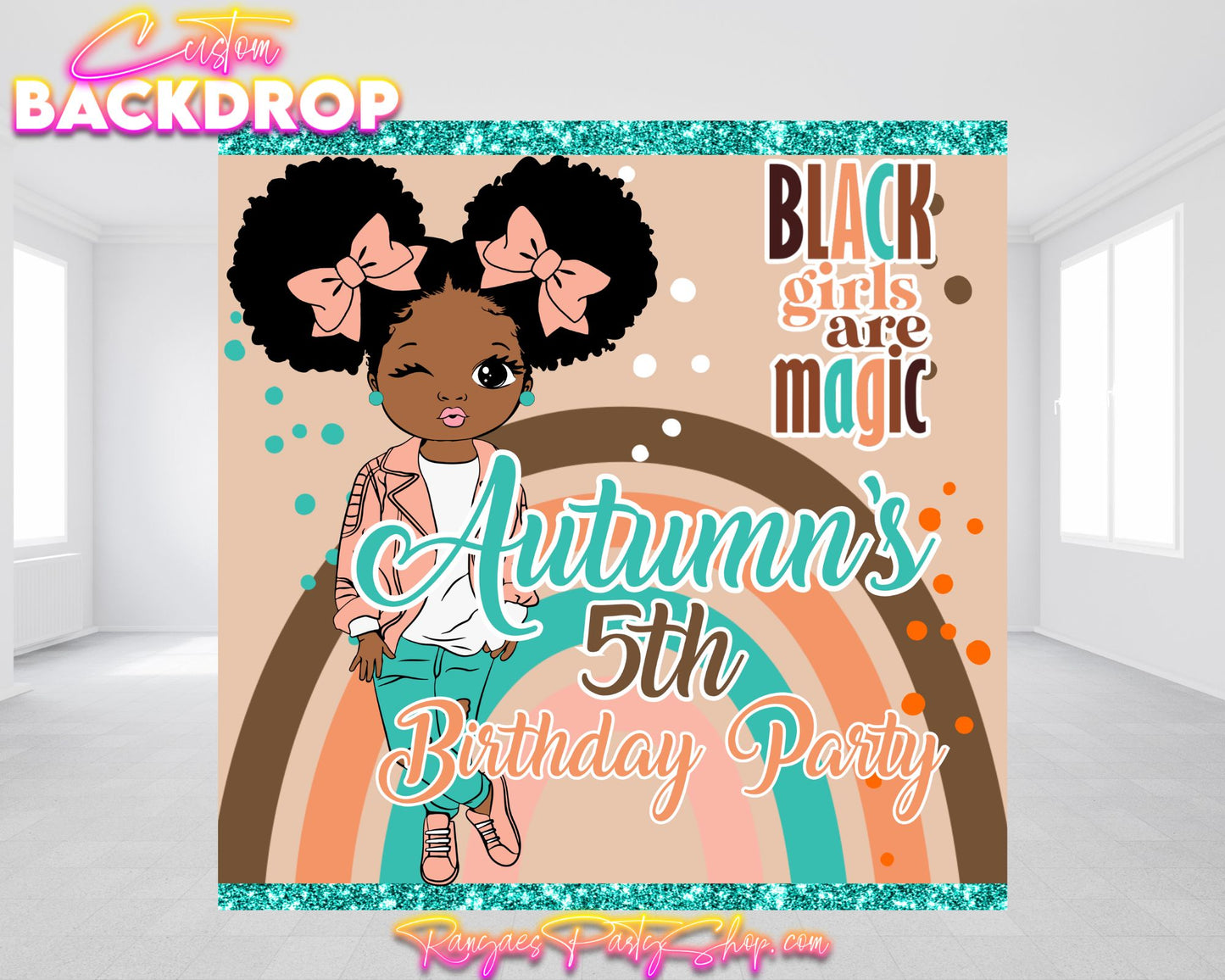 Black Girl Magic Birthday Backdrop | Melanin Poppin Birthday Party| Birthday Backdrop | Birthday  Banner