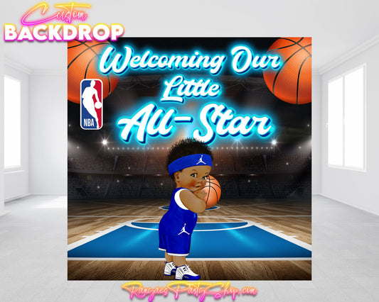 All-Star Baby Shower Backdrop | Welcoming Our Little All-Star Baby Shower | Baby Shower Decorations | All-Star Baby Shower