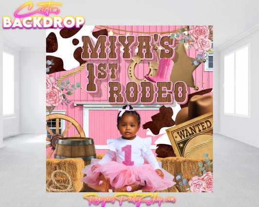 First Rodeo Party Backdrop | First Birthday Party| Birthday Backdrop | Rodeo First Birthday Backdrop