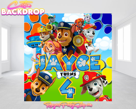 Paw Patrol Backdrop | Paw Patrol Banner | Party Backdrop | Birthday Backdrop | Paw Patrol Party