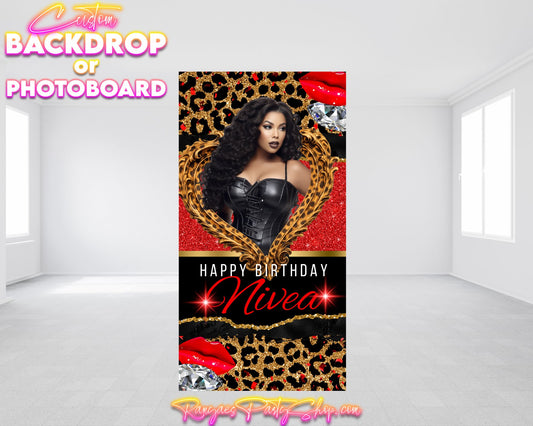 Cheetah Theme Birthday Backdrop | Cheetah Theme Birthday Photo Board | Custom Birthday Backdrop or Photo Board | Cheetah Birthday Party Decorations