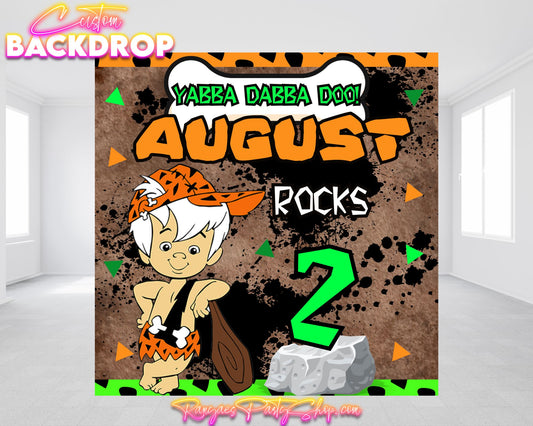 Bam Bam Backdrop | Bam Bam Banner | Bam Bam Birthday Party | Bam Bam Birthday Backdrop