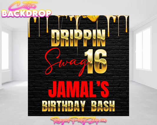 Drippin Swag Party Backdrop | Drippin Swag Party Banner | Swag Party Backdrop | Birthday Backdrop