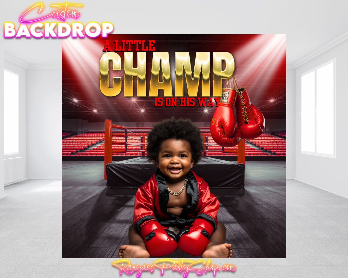 Little Champ Baby Shower Backdrop | Little Champ | Baby Shower Banner | Baby Shower Backdrop