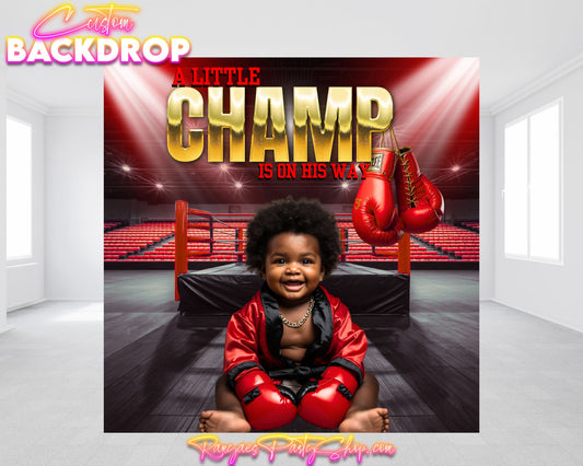 Little Champ Baby Shower Backdrop | Little Champ | Baby Shower Banner | Baby Shower Backdrop