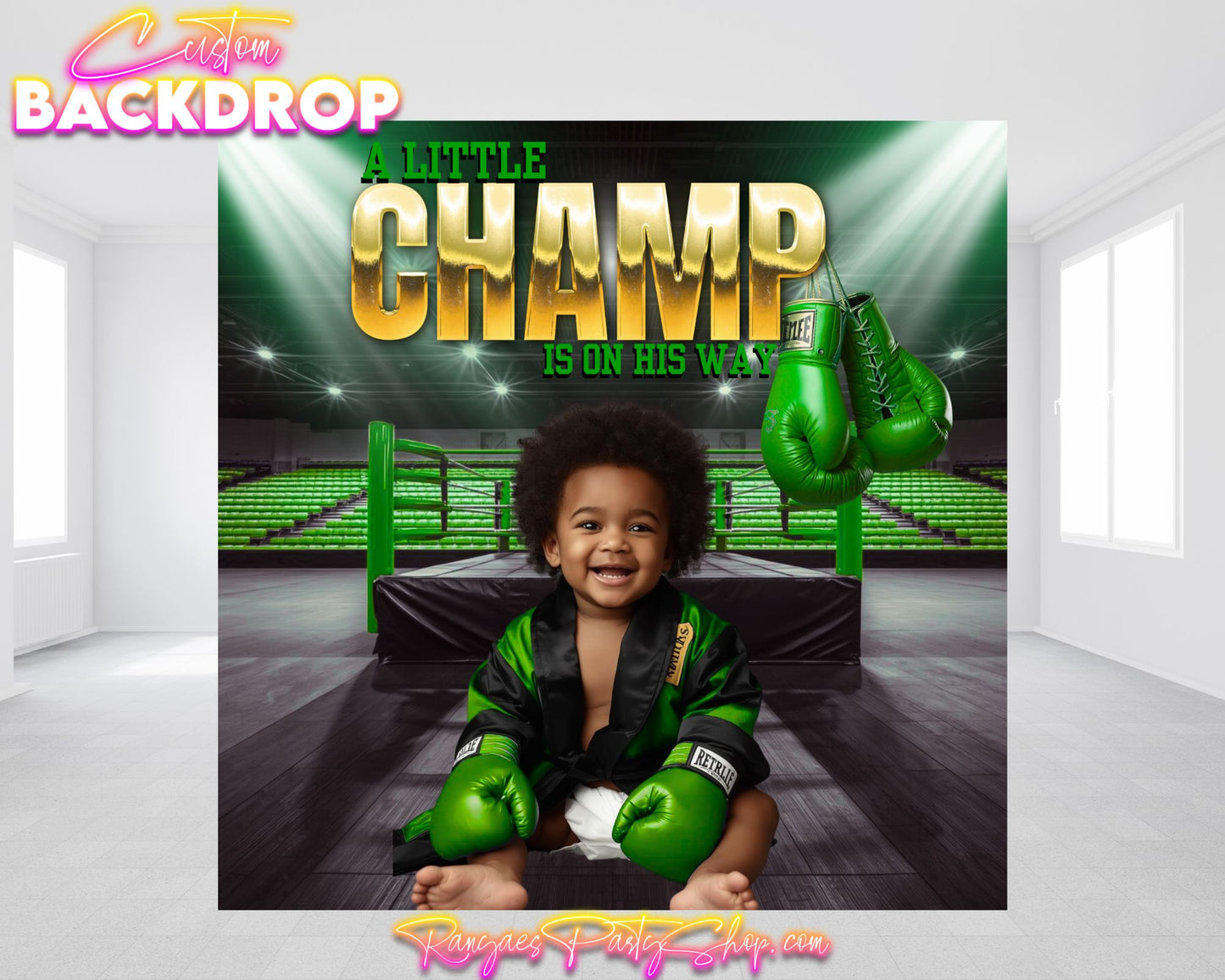 Little Champ Baby Shower Backdrop | Little Champ | Baby Shower Banner | Baby Shower Backdrop