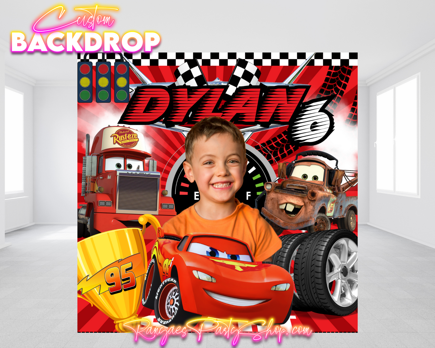 Cars Backdrop | Cars Banner | Birthday Backdrop | Cars Birthday Party | Cars Party Banner