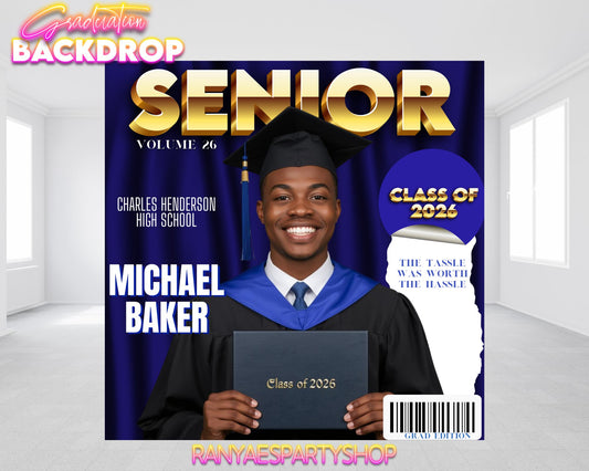 Graduation Party 2026 Backdrop | Class of 2026 Party Banner | Grad Party Backdrop | Graduation Backdrop