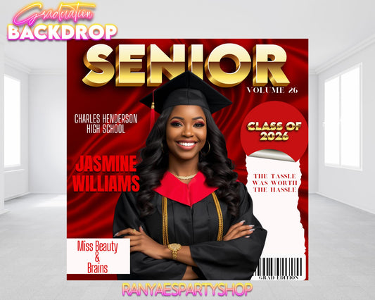 Graduation Party 2026 Backdrop | Class of 2026 Party Banner | Grad Party Backdrop | Graduation Backdrop