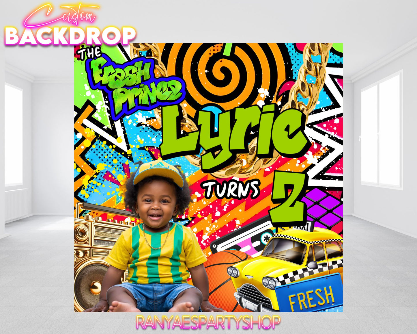 Fresh Prince Party Backdrop | Fresh Prince Party Banner | Fresh Prince Party | Birthday Backdrop