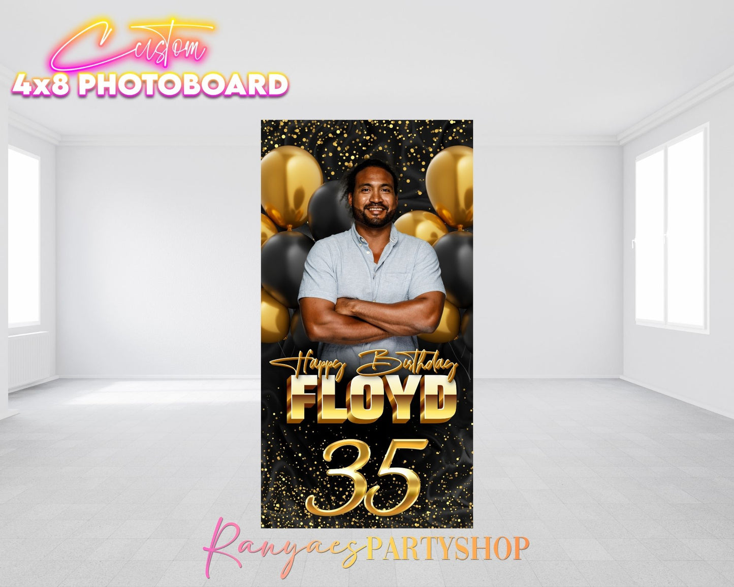 Custom Photo Board | 4X8 Photo Board | Custom Party Decorations | Event Photo Boards