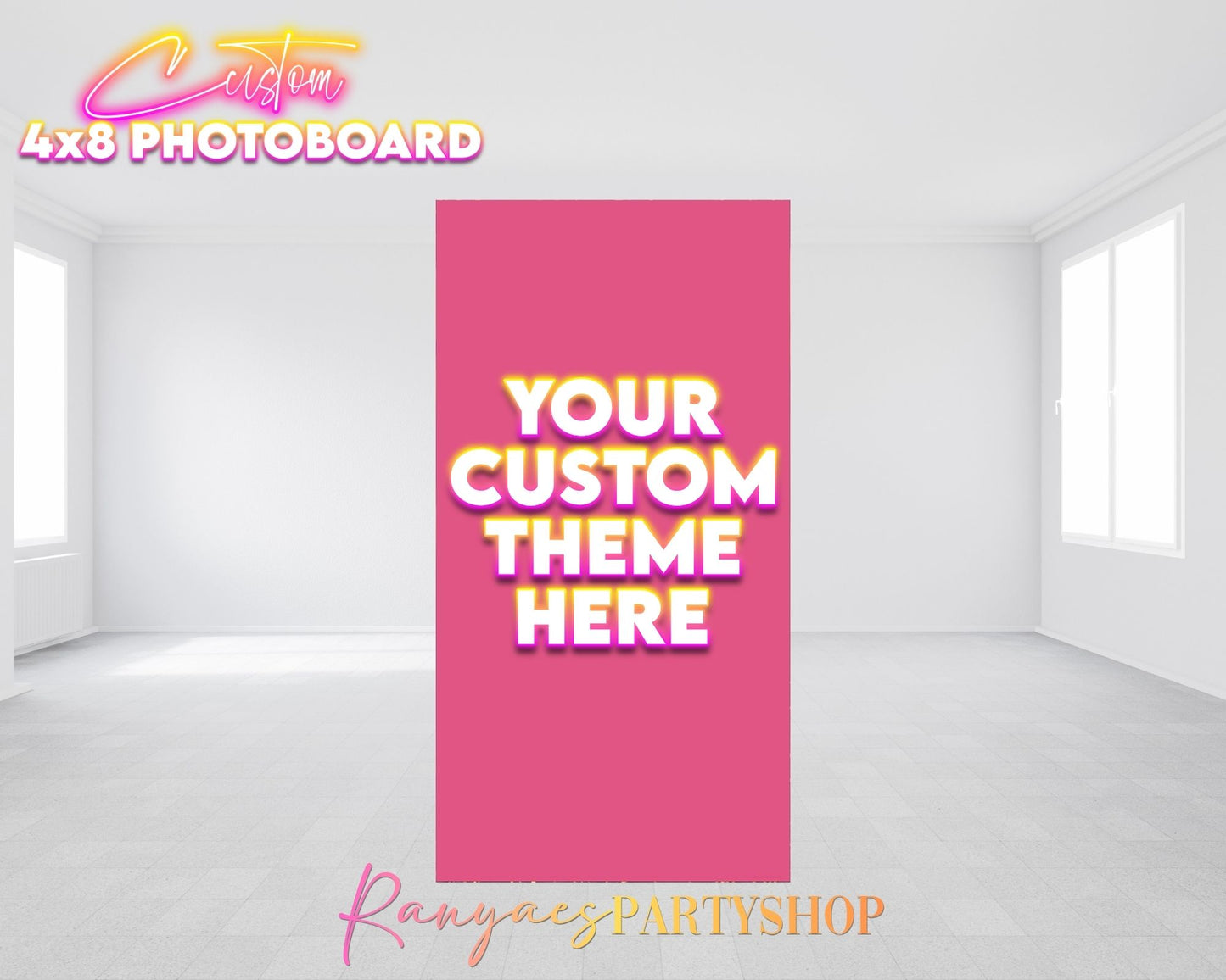 Custom Photo Board | 4X8 Photo Board | Custom Party Decorations | Event Photo Boards