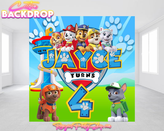 Paw Patrol Backdrop | Paw Patrol Banner | Party Backdrop | Birthday Backdrop | Paw Patrol Party
