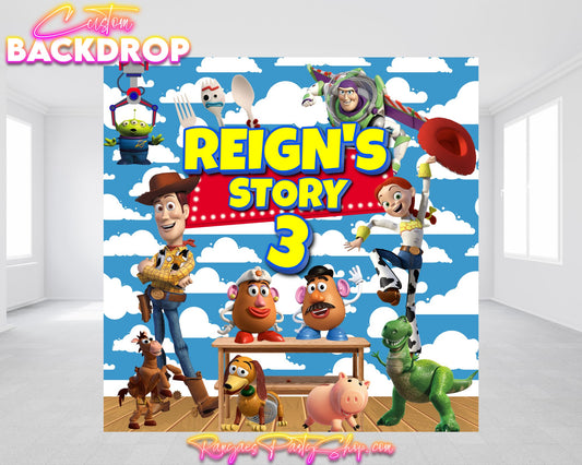 Toy Story Party Backdrop | Toy Story Birthday Party | Toy Story Banner | Birthday Backdrop