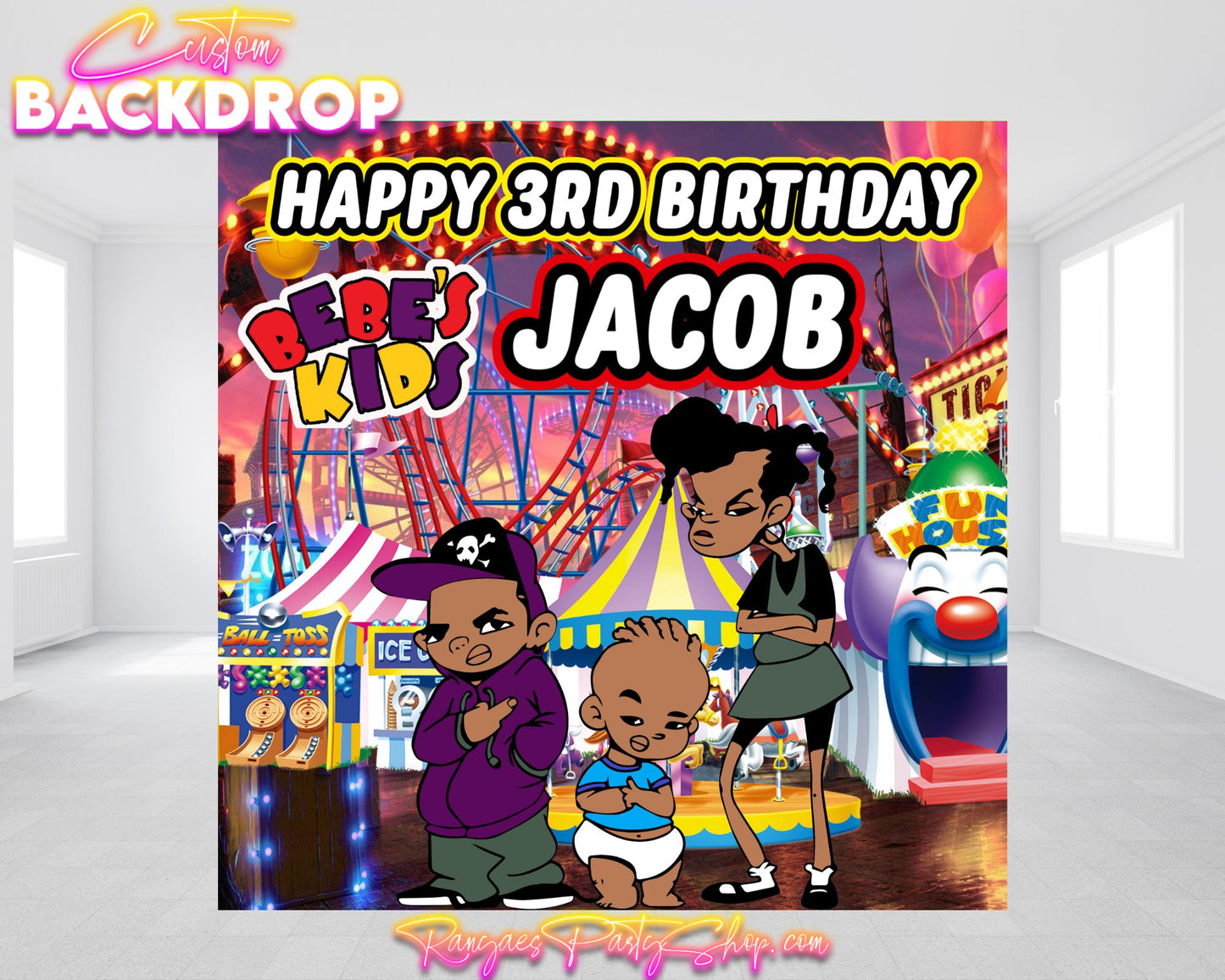 BeBe's Kids Vinyl Backdrop | BeBe's Kids Banner | Birthday Backdrop | Birthday Party Banner