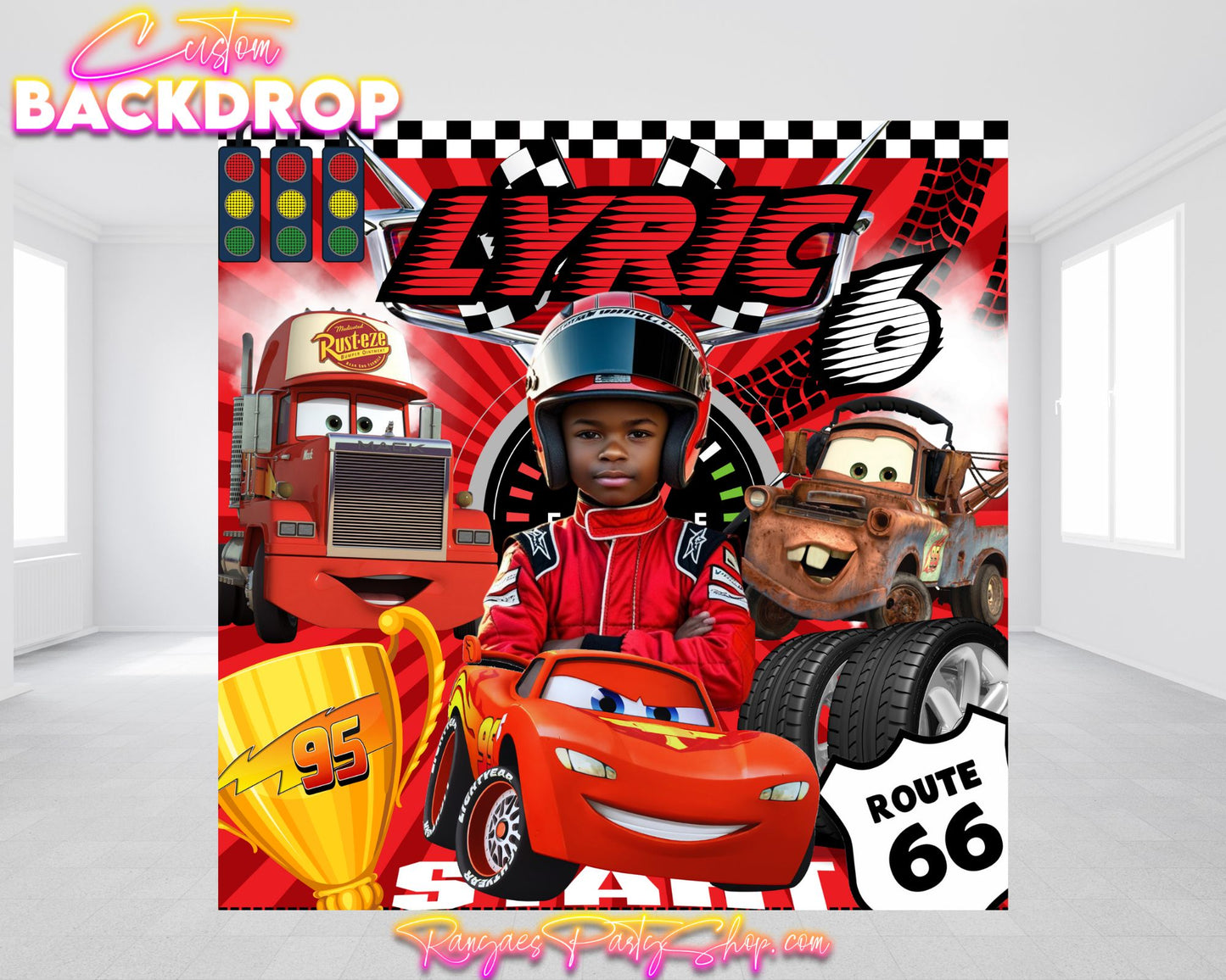 Cars Backdrop | Cars Banner | Birthday Backdrop | Cars Birthday Party | Cars Party Banner