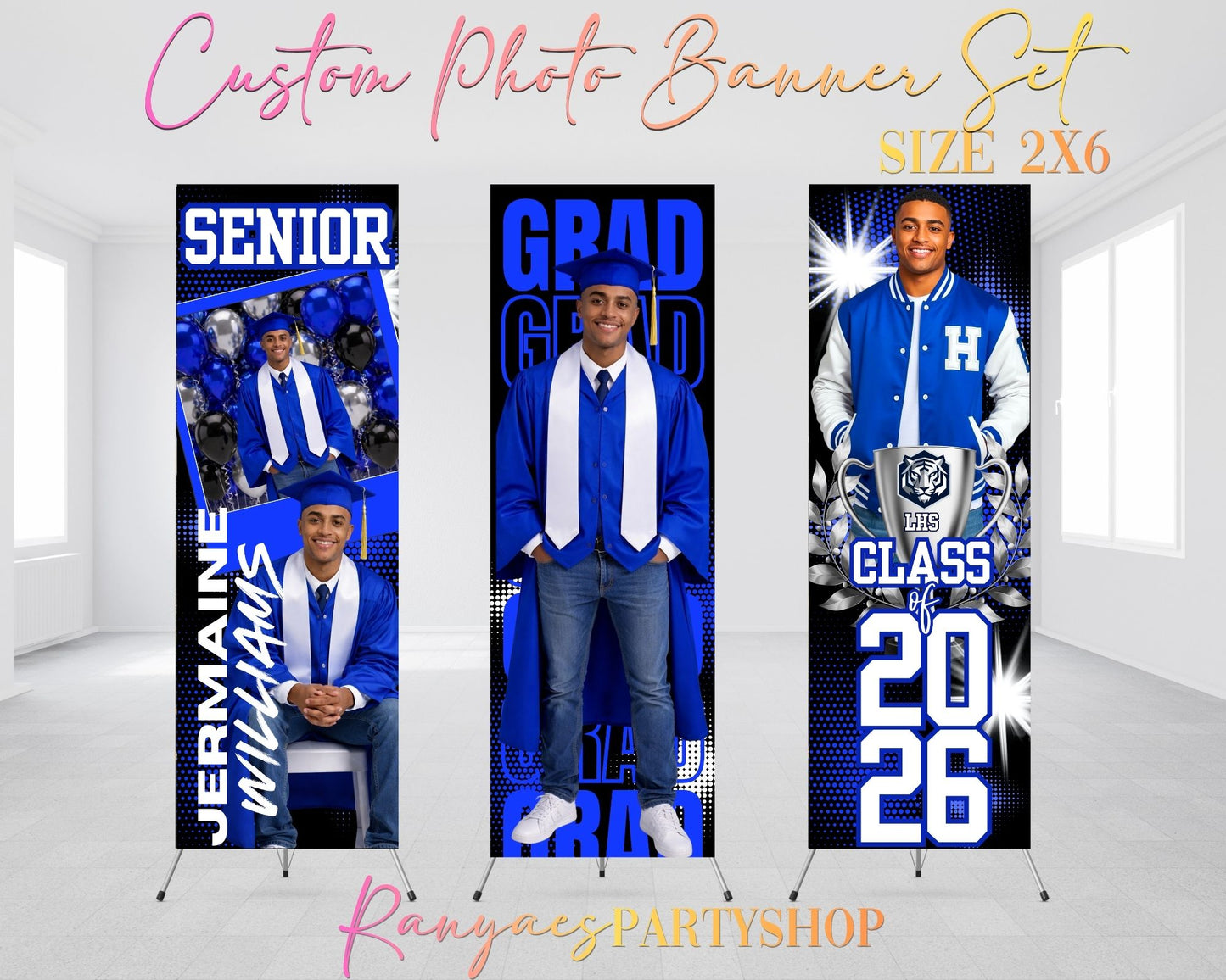 Graduation 2026 Glossy Photo Banners Set | Graduation 2026 Banners | Class of 2026 Banners | CLO 2026