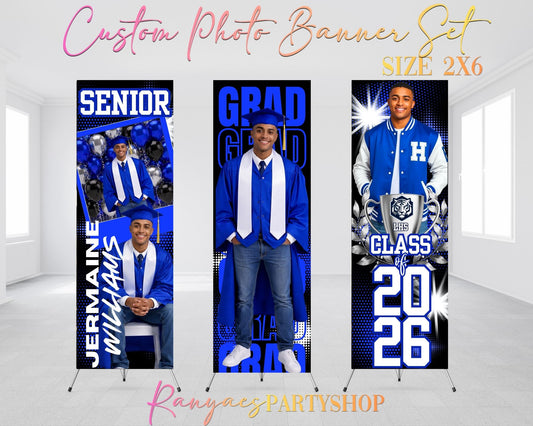 Graduation 2026 Glossy Photo Banners Set | Graduation 2026 Banners | Class of 2026 Banners | CLO 2026