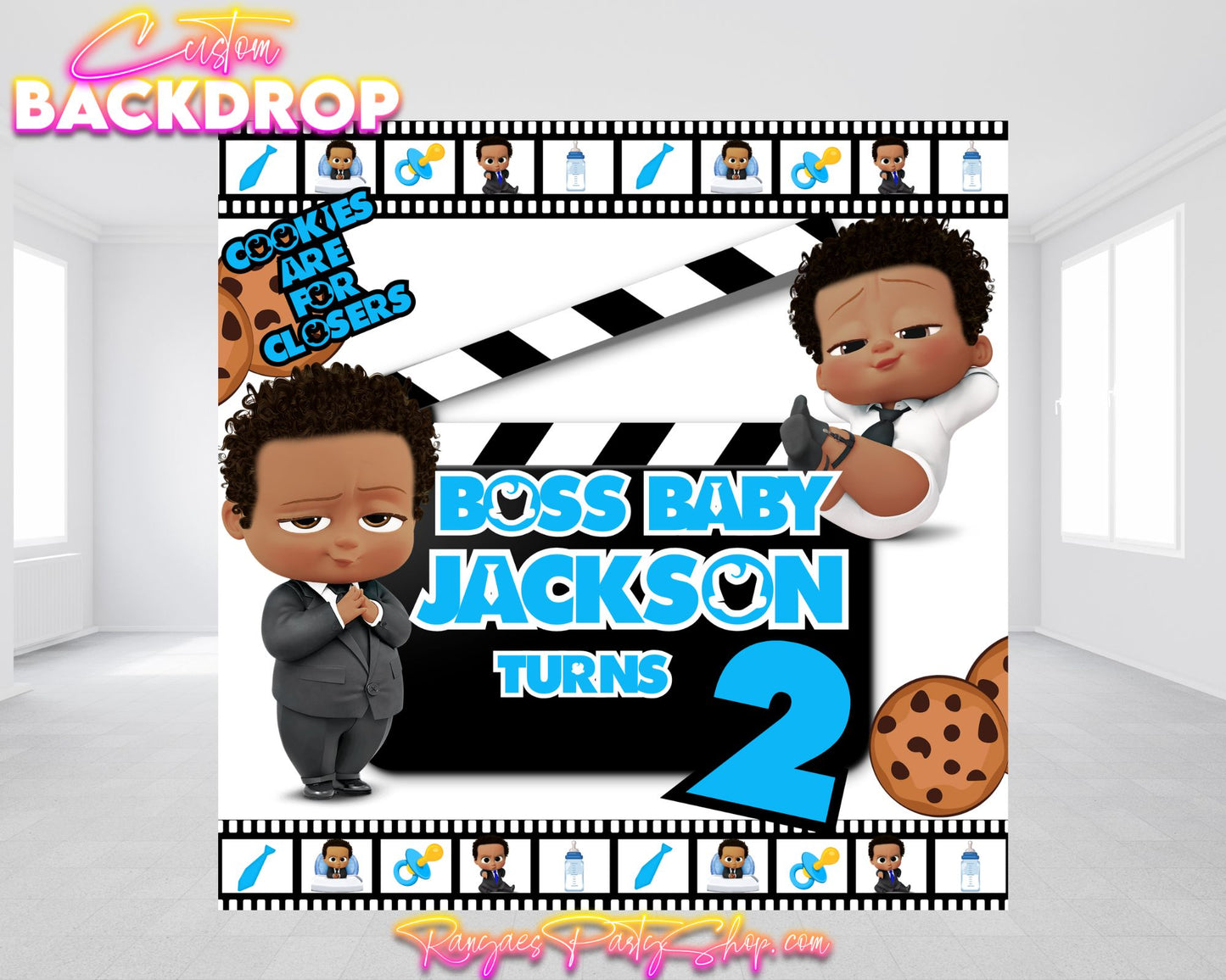 Boss Baby Backdrop | Boss Baby Banner | Party Backdrop | Birthday Backdrop | Boss Baby Party