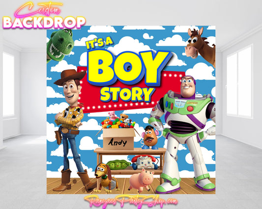 Boy Story Baby Shower Backdrop | It's a Boy Story Baby Shower | Boy Story Banner | Baby Shower Backdrop