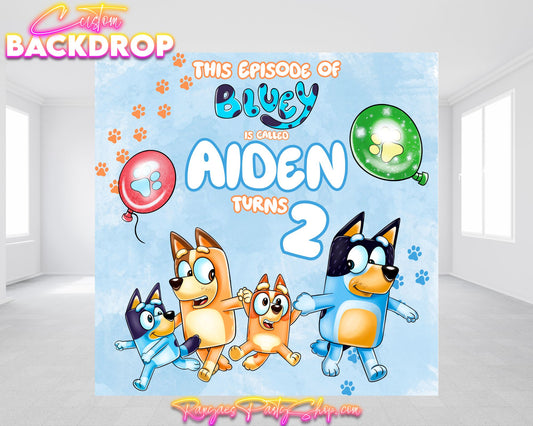 Bluey Backdrop | Bluey Birthday Banner | Bluey Birthday Backdrop | Bluey Birthday Party