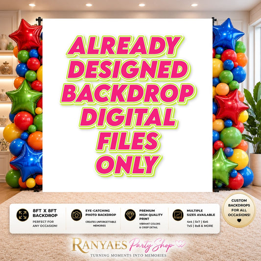 Backdrop Digital File Purchase | Already Designed Backdrop Digital File | Custom Backdrop Design Digital File