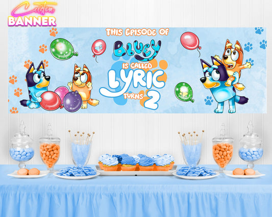 Bluey Party Banner | Bluey Birthday Party Banner | Bluey Birthday Party | Party Banner | Printed & Shipped