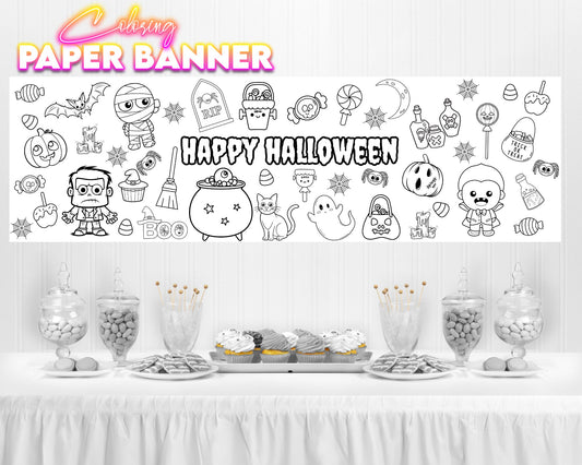 Halloween Coloring Banner | Coloring Fun | Family Fun | Group Activity | Coloring Activity