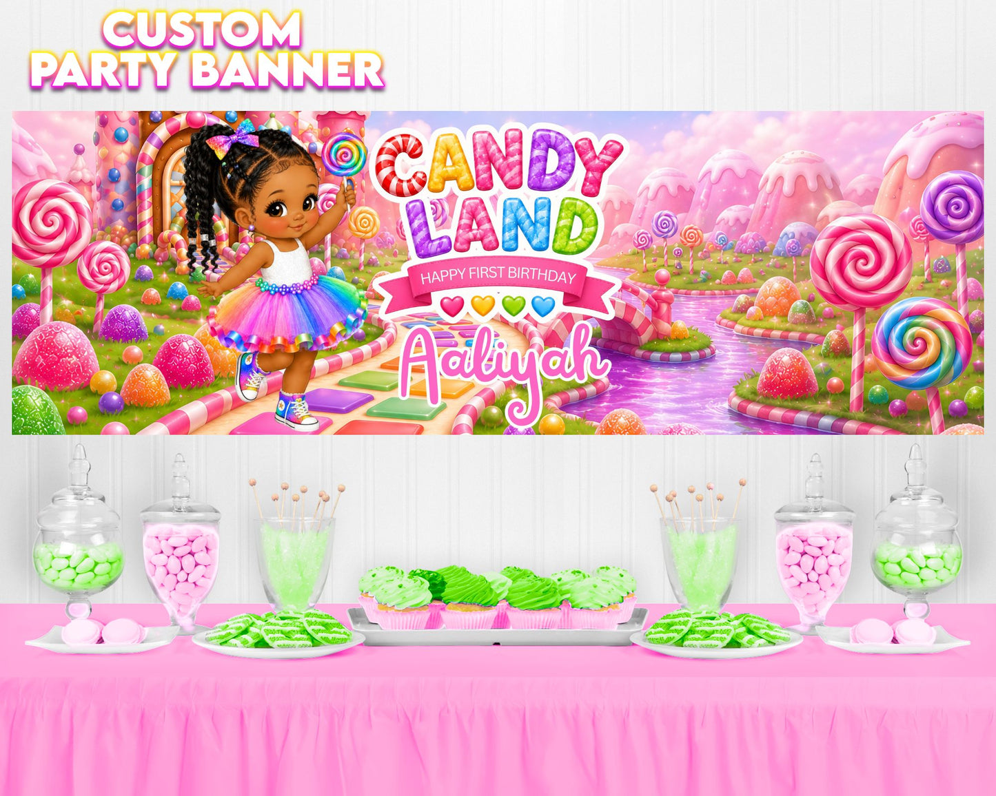 Candy Land Party Banner | Candy Land Party |  Birthday Banner | Party Banner | Printed & Shipped